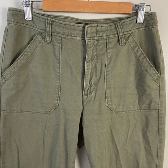 J Crew Mercantile army green slim fit utility cargo pants mid-rise size 6 - Picture 3 of 10